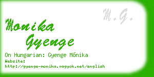 monika gyenge business card