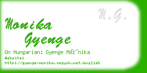 monika gyenge business card